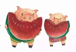 真猪吃瓜的图片