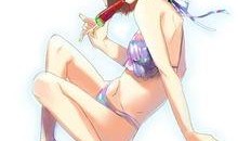 正面动漫少女吃瓜